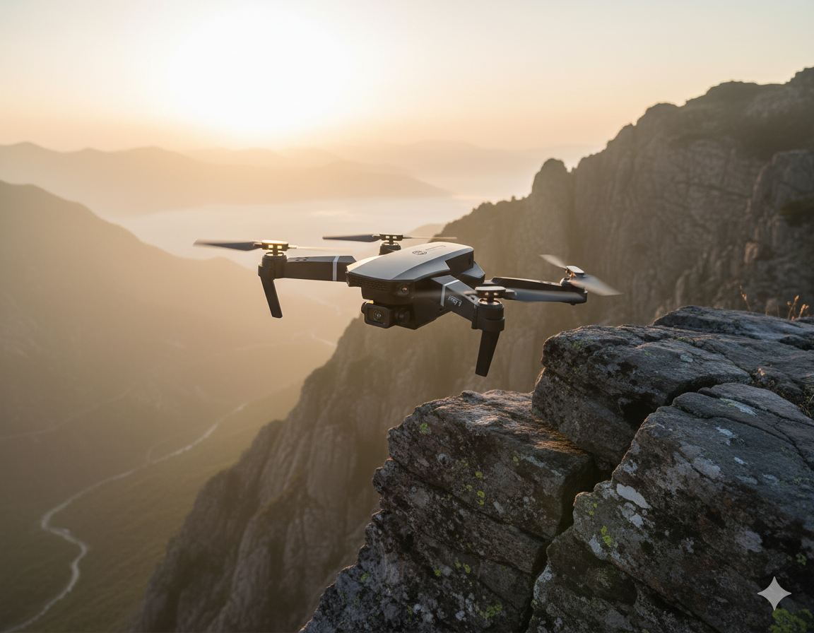 E88 Pro Foldable Drone with HD Camera | Smart Controls, Gesture Selfie, and Fun Flight for Beginners