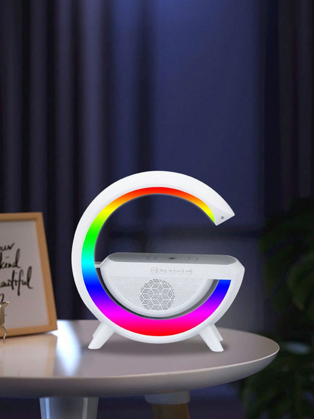 3-in-1 Smart G-Lamp: Wireless Charger, Bluetooth Speaker & Ambient Light