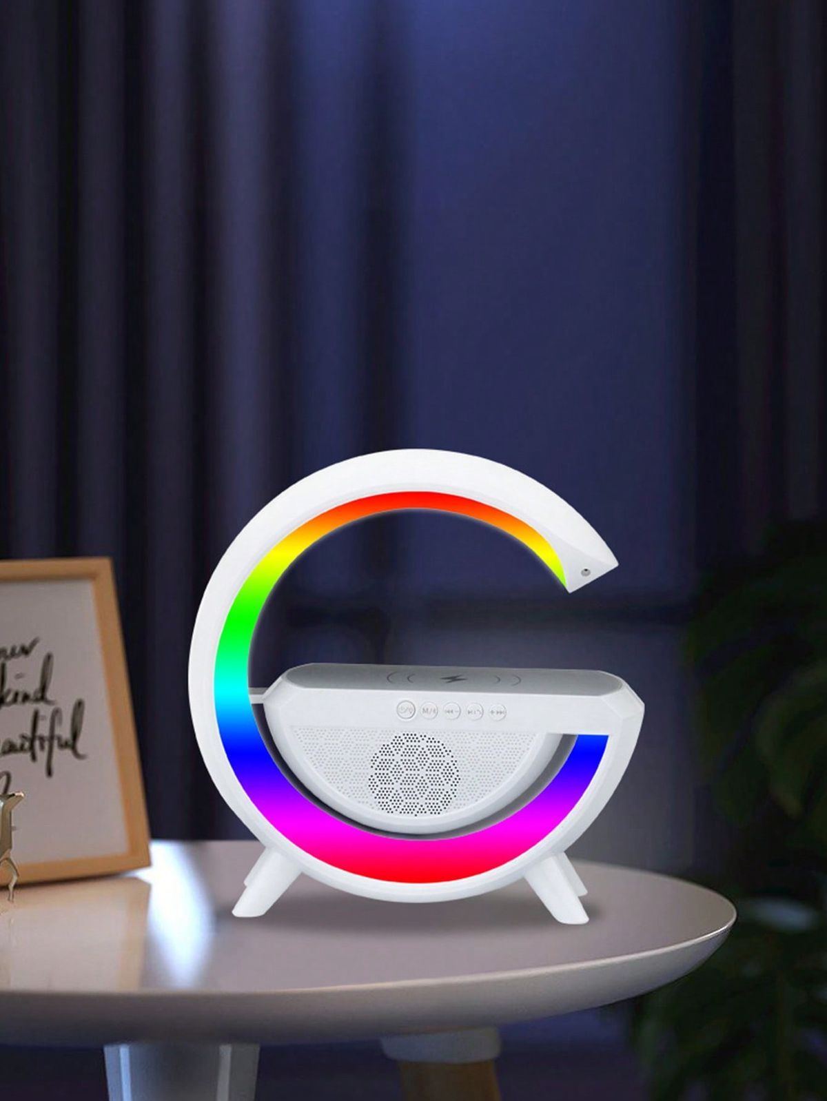 3-in-1 Smart G-Lamp: Wireless Charger, Bluetooth Speaker & Ambient Light