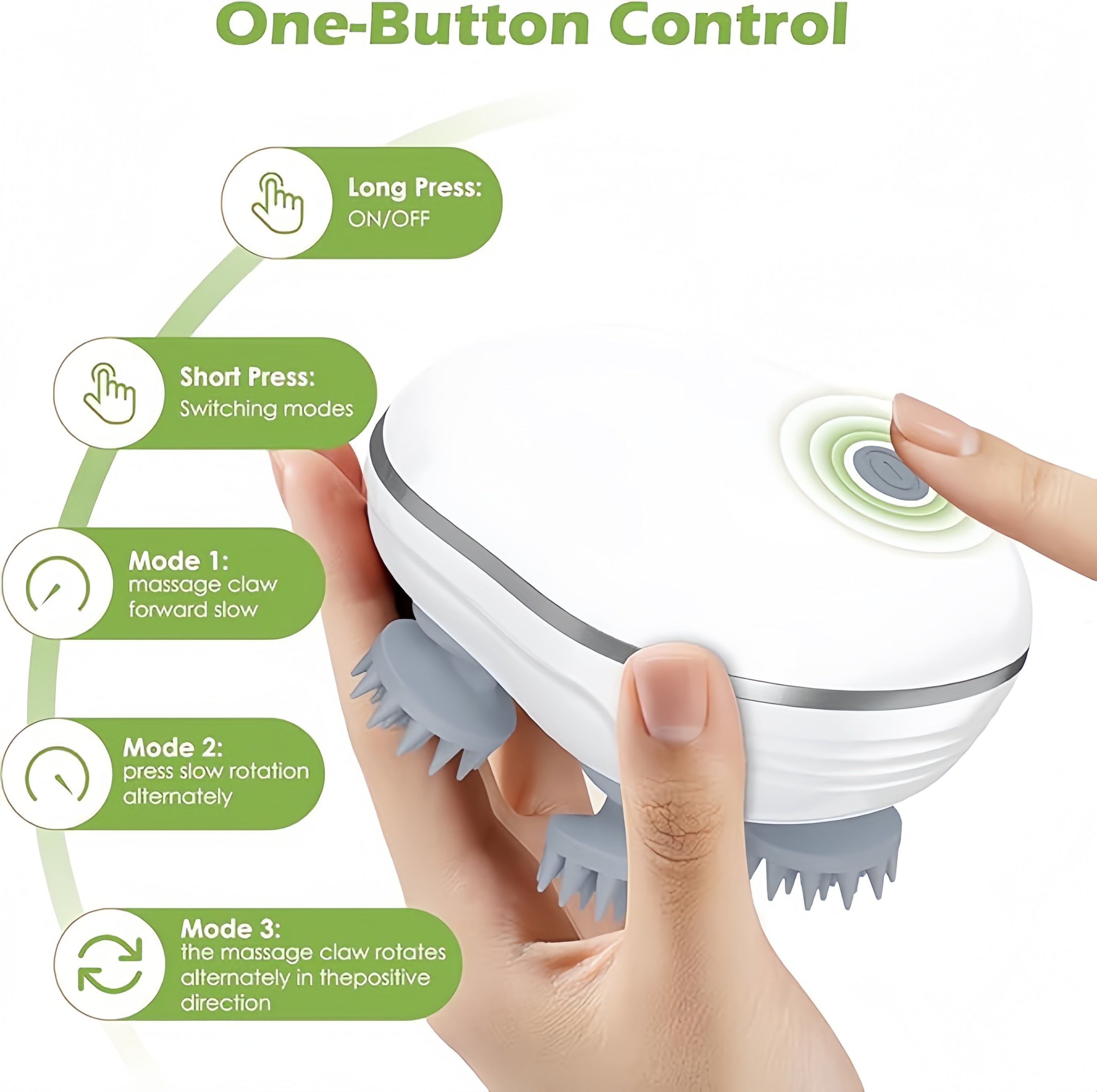 Portable Electric Scalp Massager – Waterproof, Cordless & Full-Body Use